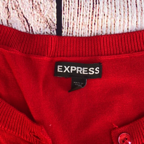 Red button down sweater Express - Picture 2 of 3